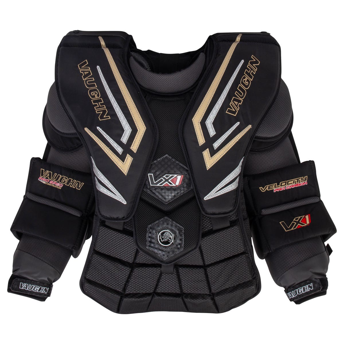 Vaughn Velocity VX1 Pro Carbon Senior Goalie Chest & Arm Protector in Black Size Medium