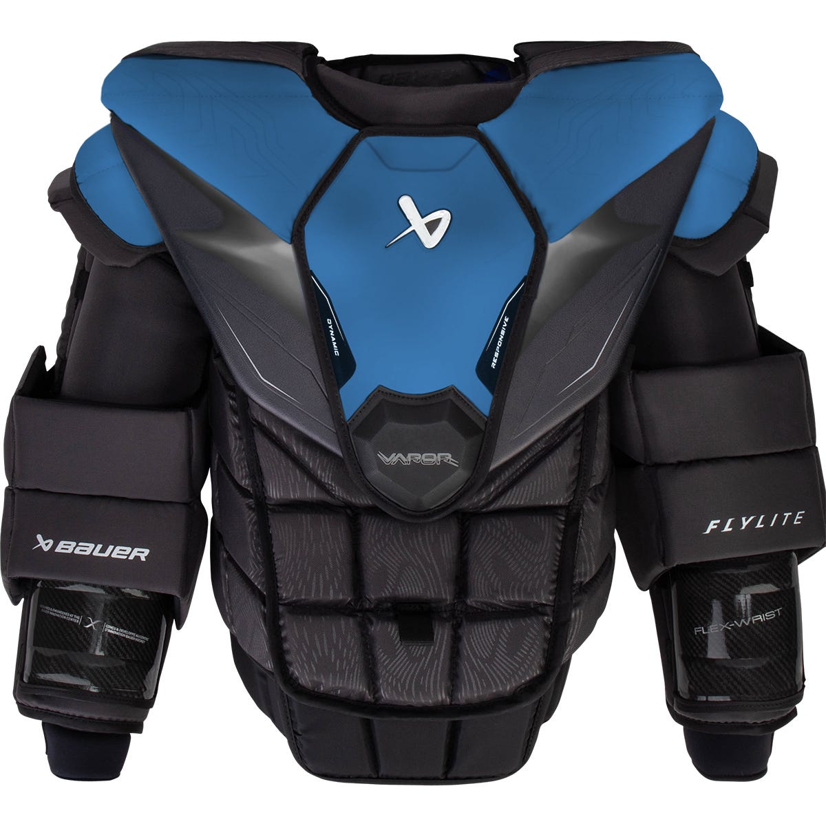 Bauer Vapor FlyLite Intermediate Custom Goalie Chest & Arm Protector in Black Size Large