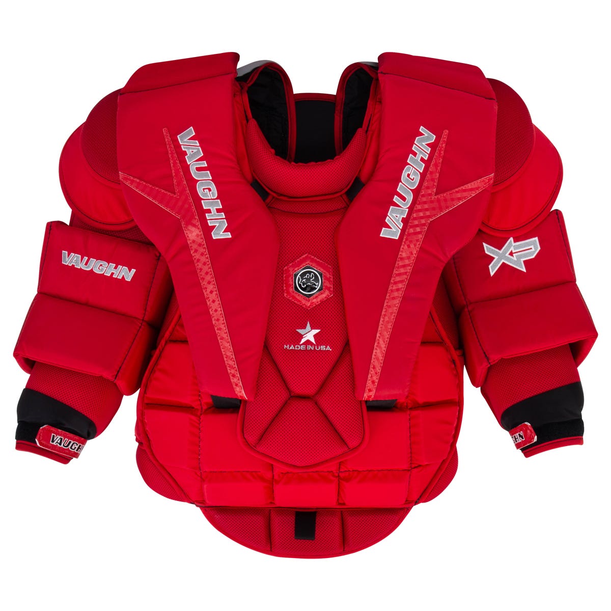 Vaughn Velocity XP Pro Senior Goalie Chest & Arm Protector in Red Size Large Body/Medium Arms