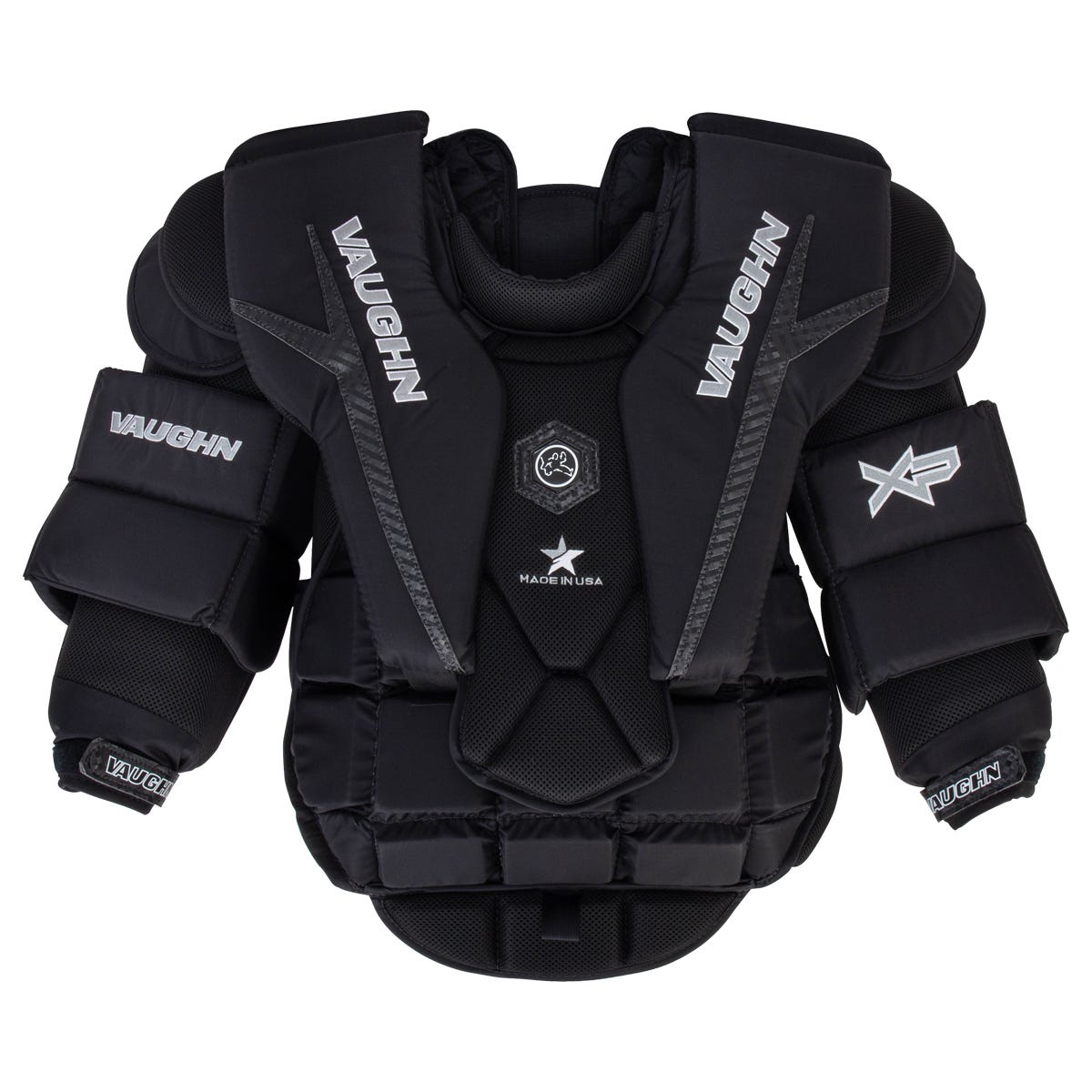 Vaughn Velocity XP Pro Senior Goalie Chest & Arm Protector in Black Size Small Body/X-Small Arms