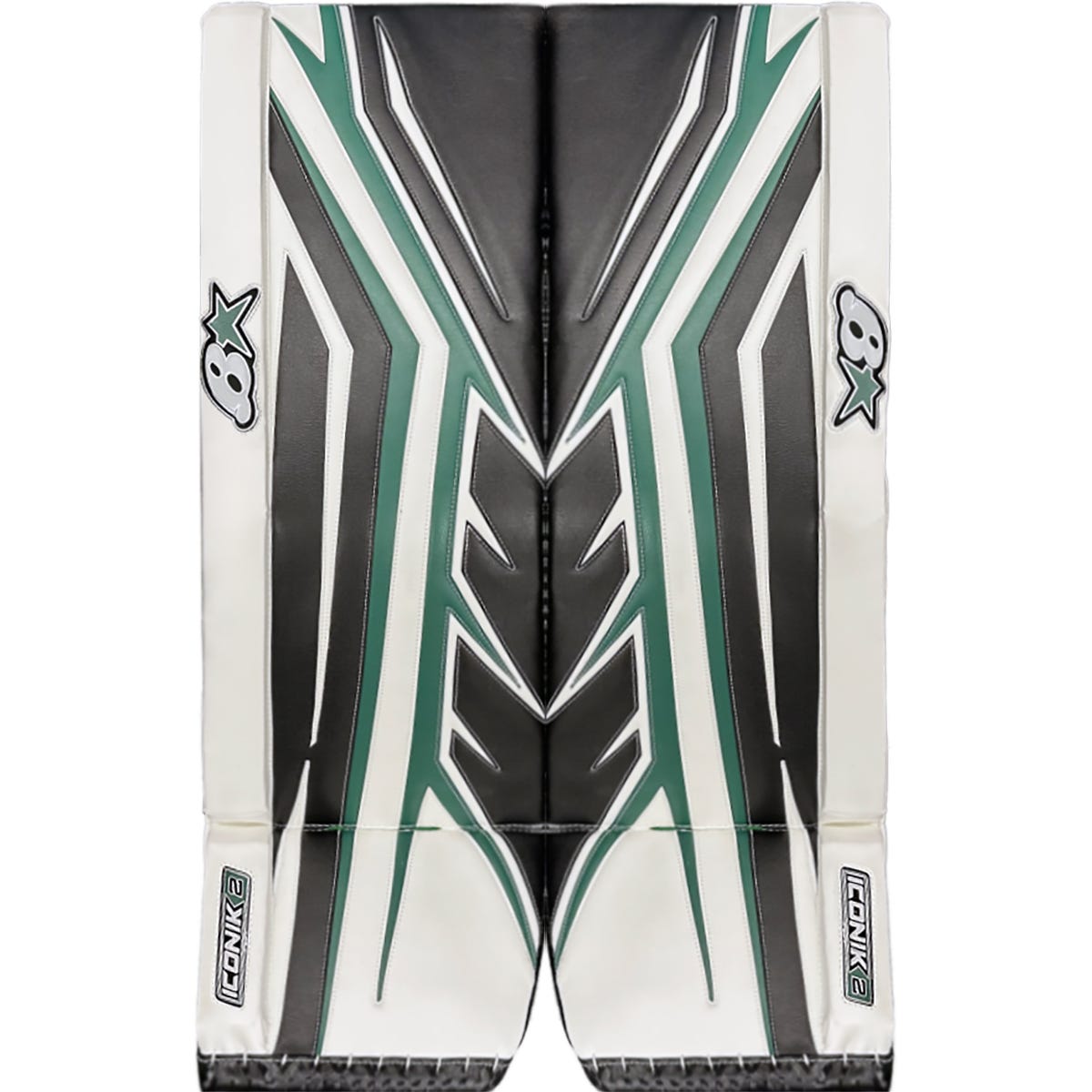 Brians Brians Iconik 2 Senior Custom Goalie Leg Pads in White/White Size 35+1in. X-Flex