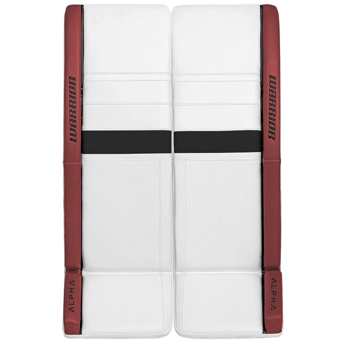 Warrior Alpha Surge Classic Intermediate Custom Goalie Leg Pads in White/White Size 31+1.5in