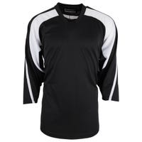 Monkeysports Premium Youth Practice Hockey Jersey in Black/White Size Goal Cut (Junior)