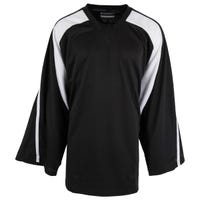 Monkeysports Premium Senior Practice Hockey Jersey in Black/White Size Large