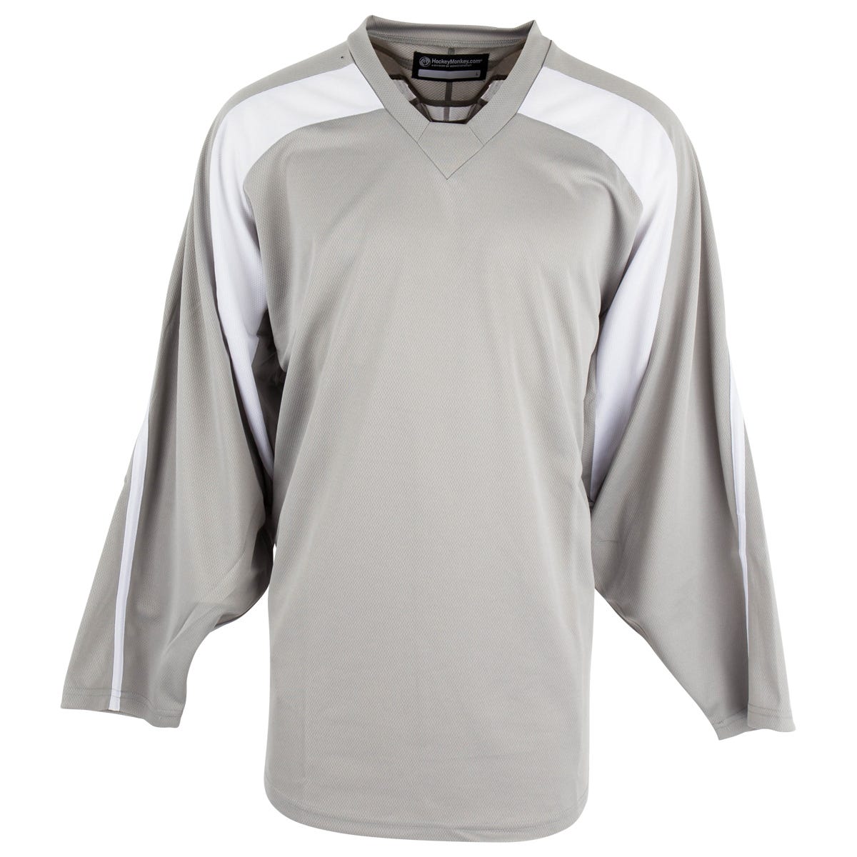 Monkeysports Premium Senior Practice Hockey Jersey in Grey/White Size Medium