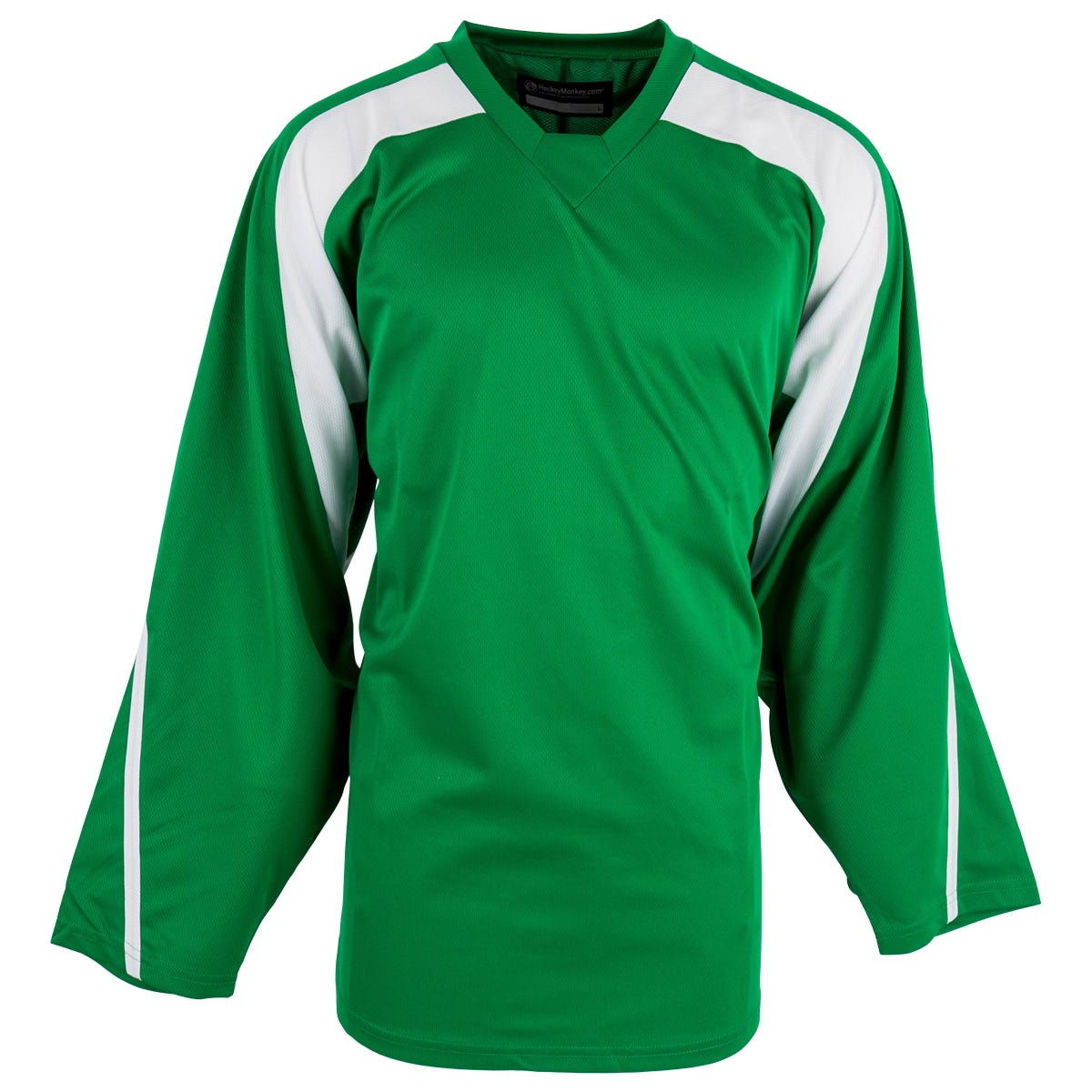 Monkeysports Premium Senior Practice Hockey Jersey in Kelly Green/White Size Small