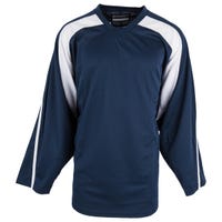 Monkeysports Premium Youth Practice Hockey Jersey in Navy/White Size Goal Cut (Junior)