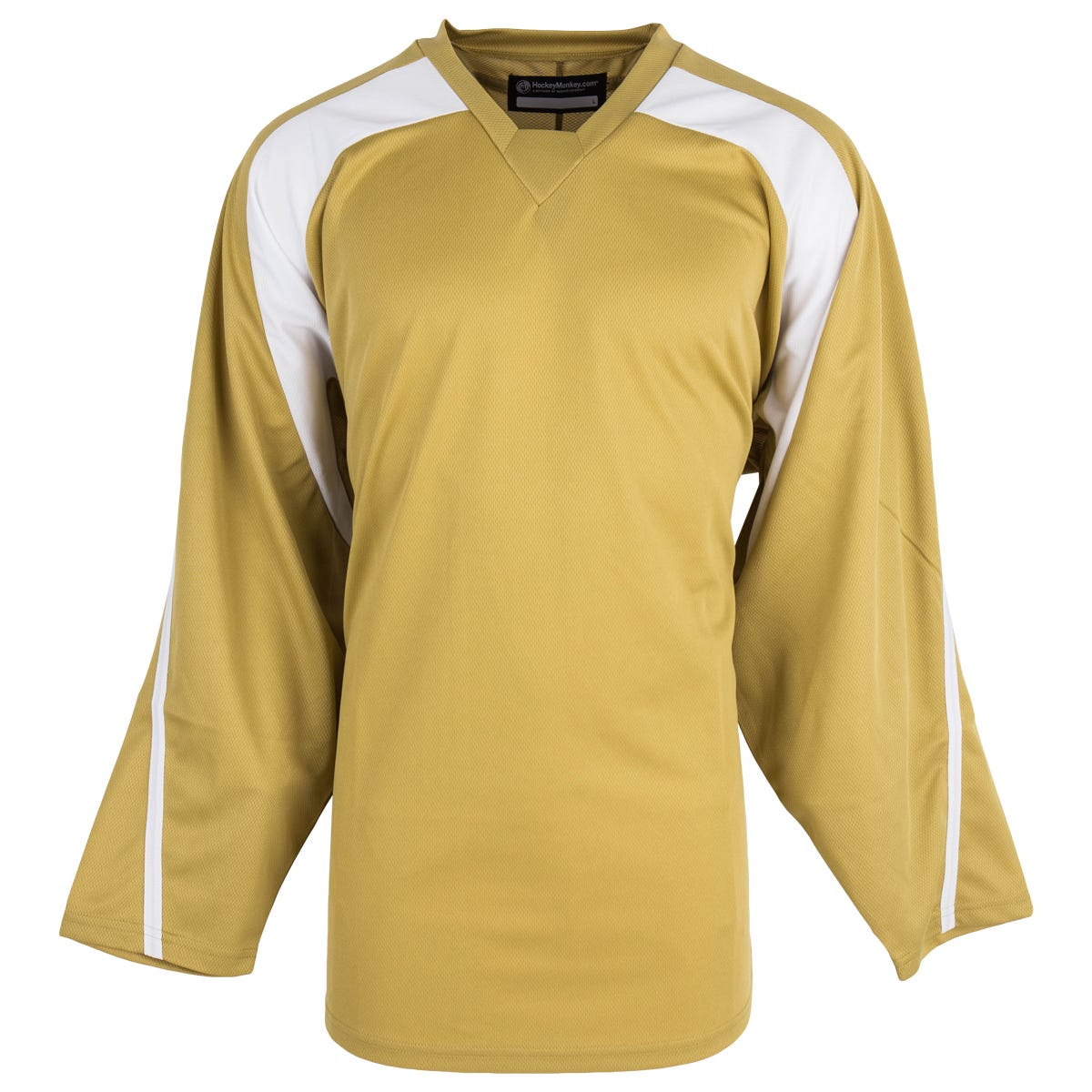 Monkeysports Premium Senior Practice Hockey Jersey in Vegas Gold/White Size XX-Large