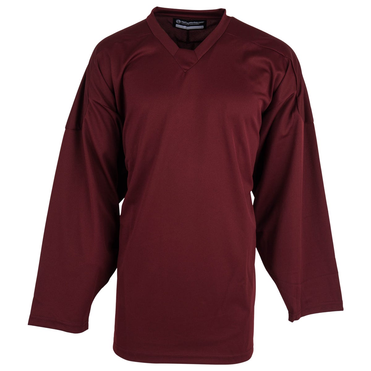 Monkeysports Solid Color Youth Practice Hockey Jersey in Maroon Size Small/Medium