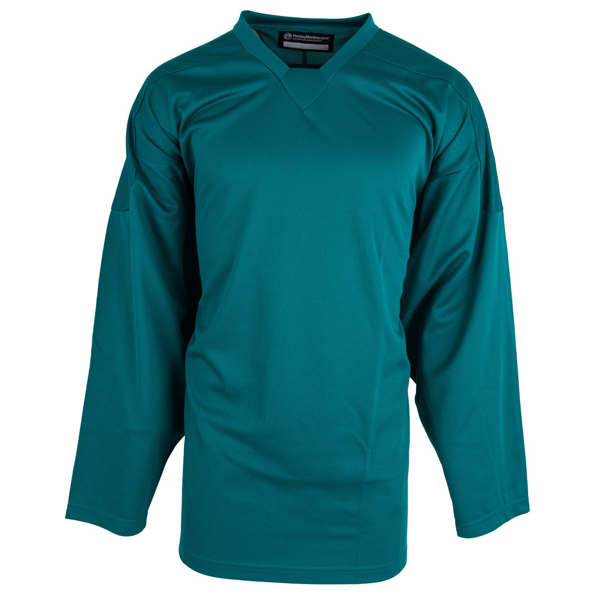 Monkeysports Solid Color Youth Practice Hockey Jersey in Teal Size Goal Cut (Junior)