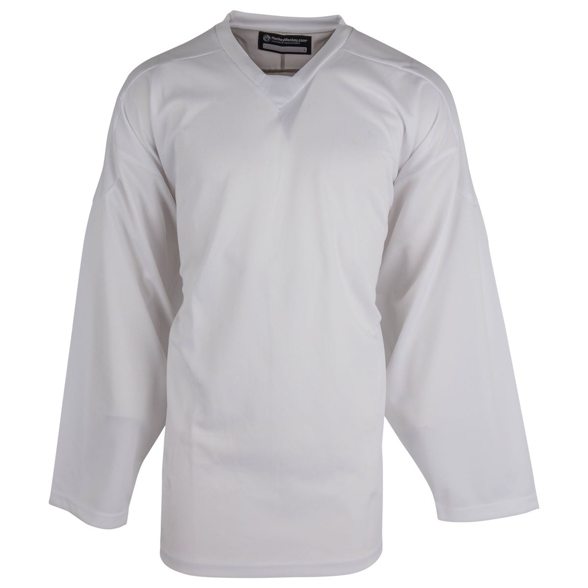 Monkeysports Solid Color Youth Practice Hockey Jersey in White Size Large/X-Large