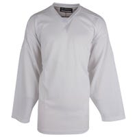 Monkeysports Solid Color Senior Practice Hockey Jersey in White Size Goal Cut (Senior)