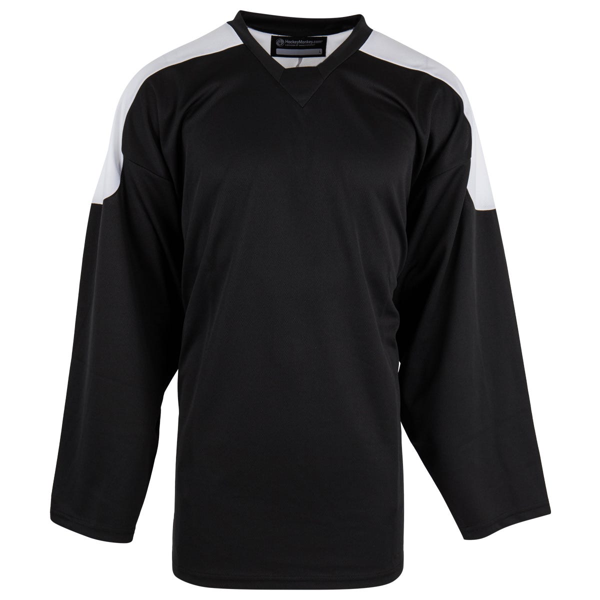 Monkeysports Two Tone Youth Practice Hockey Jersey in Black/White Size Large/X-Large