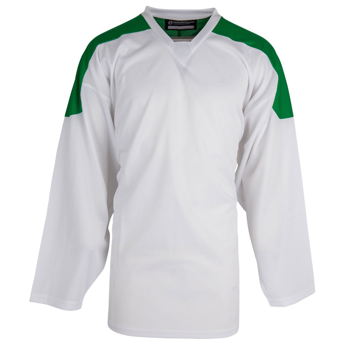 Monkeysports Two Tone Youth Practice Hockey Jersey in White/Kelly Green Size Large/X-Large