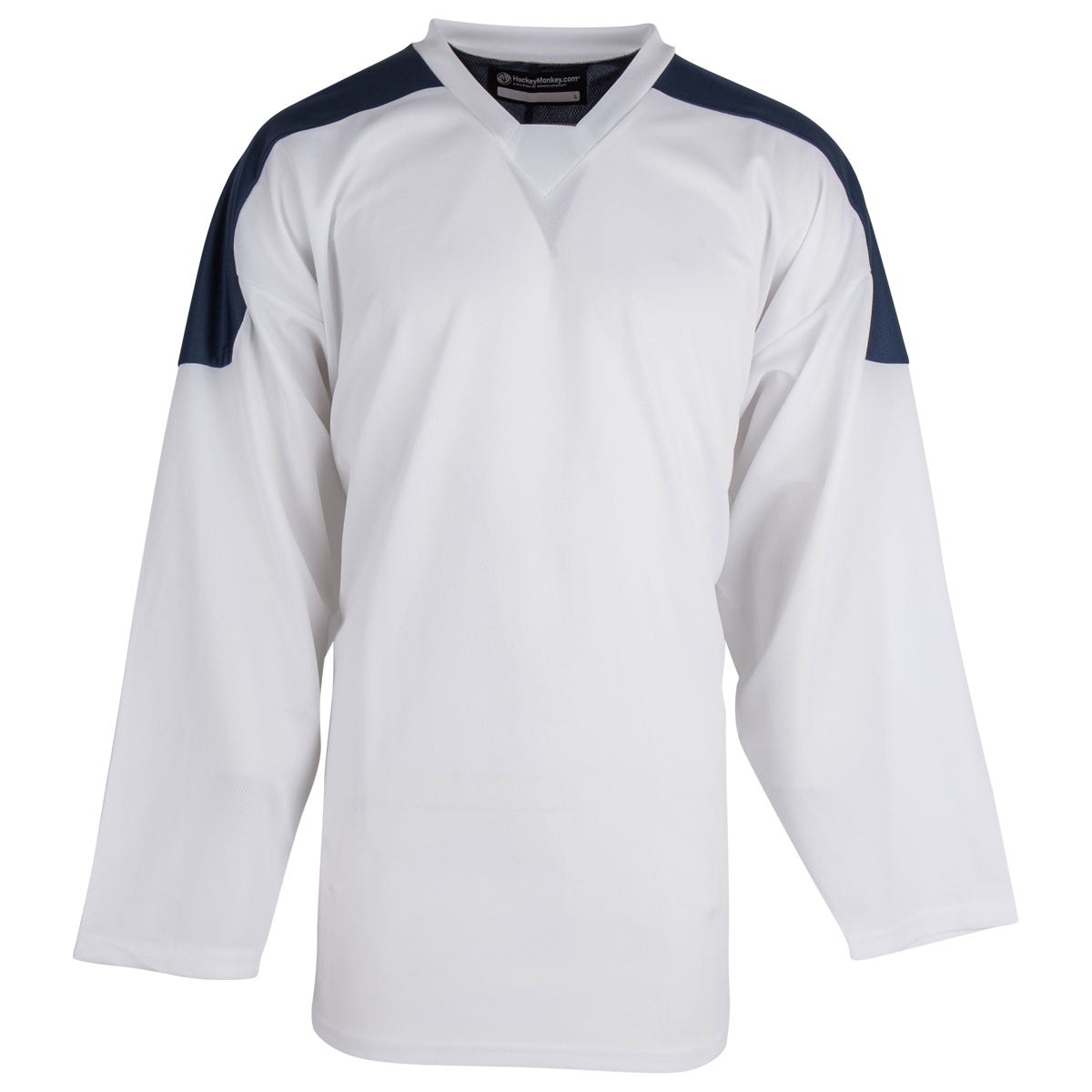 Monkeysports Two Tone Youth Practice Hockey Jersey in White/Navy Size Large/X-Large