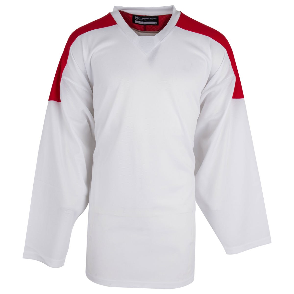 Monkeysports Two Tone Youth Practice Hockey Jersey in White/Red Size Large/X-Large