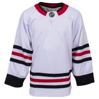 Monkeysports Chicago Blackhawks Uncrested Junior Hockey Jersey in White Size Goal Cut (Junior)