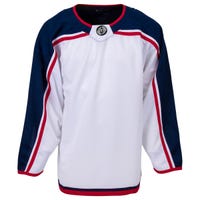 Monkeysports Columbus Blue Jackets Uncrested Junior Hockey Jersey in White Size Goal Cut (Junior)