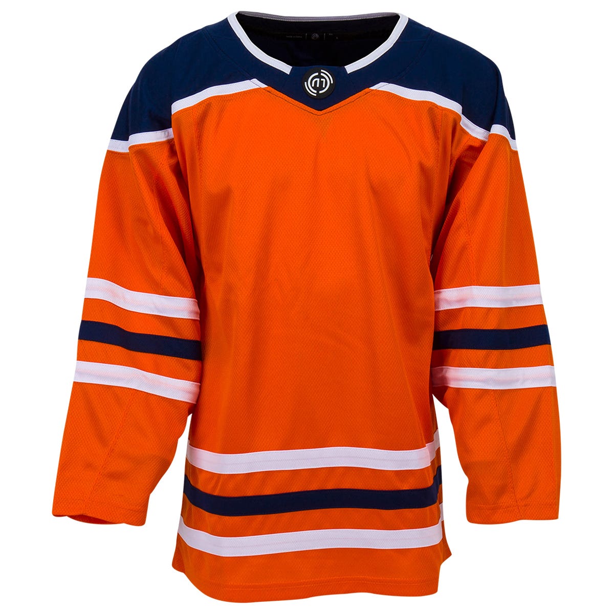 Monkeysports Edmonton Oilers Uncrested Junior Hockey Jersey in Orange Size Goal Cut (Junior)