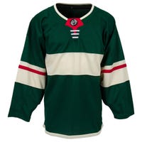 Monkeysports Minnesota Wild Uncrested Junior Hockey Jersey in Green Size Goal Cut (Junior)