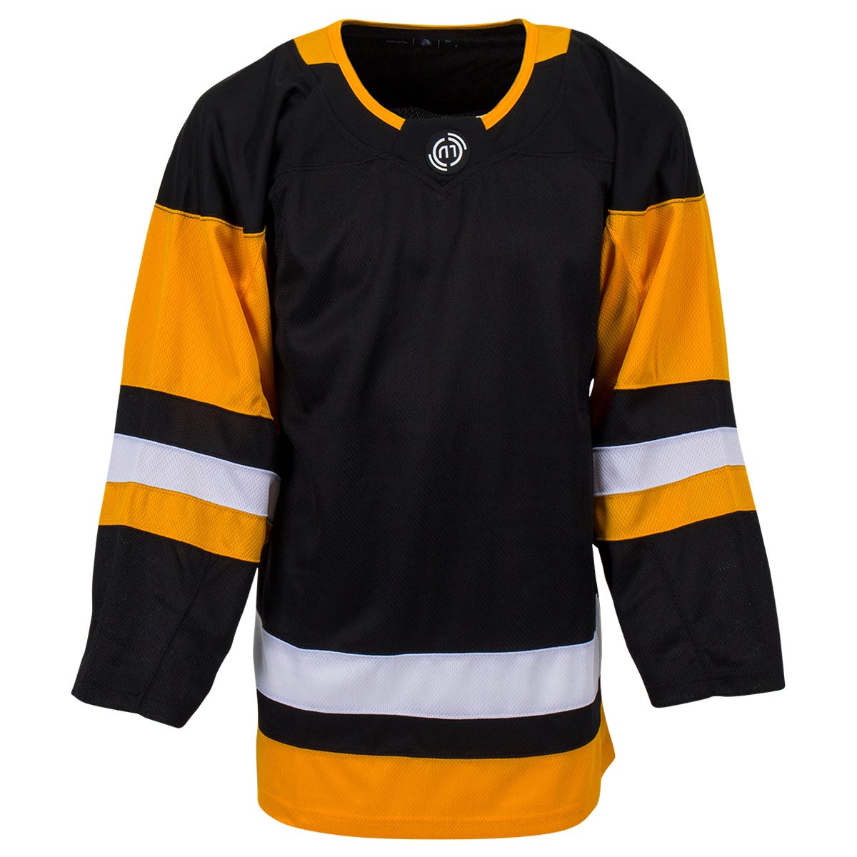 Monkeysports Pittsburgh Penguins Uncrested Adult Hockey Jersey in Black Size Goal Cut (Senior)