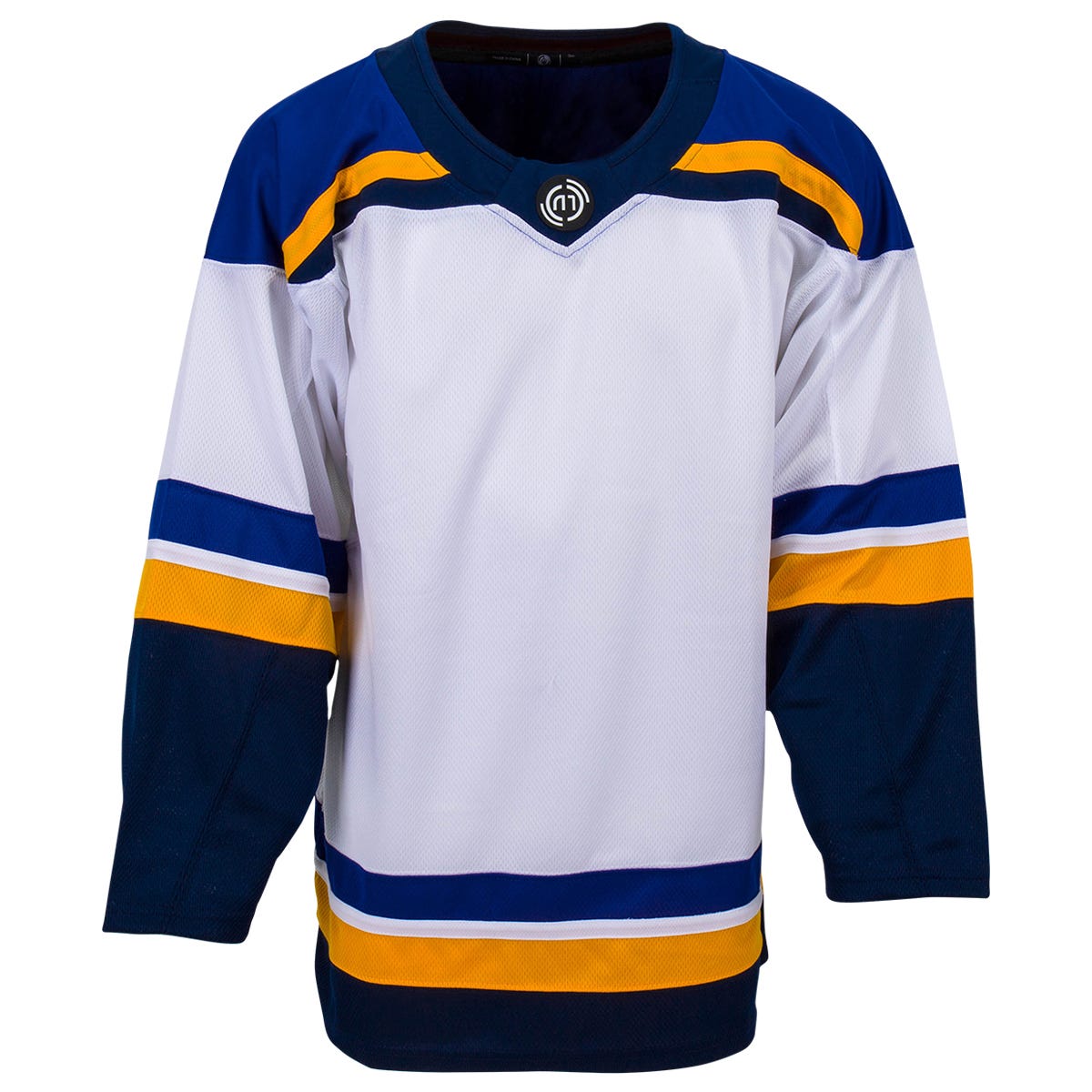 Monkeysports St Louis Blues Uncrested Junior Hockey Jersey in White Size Goal Cut (Junior)