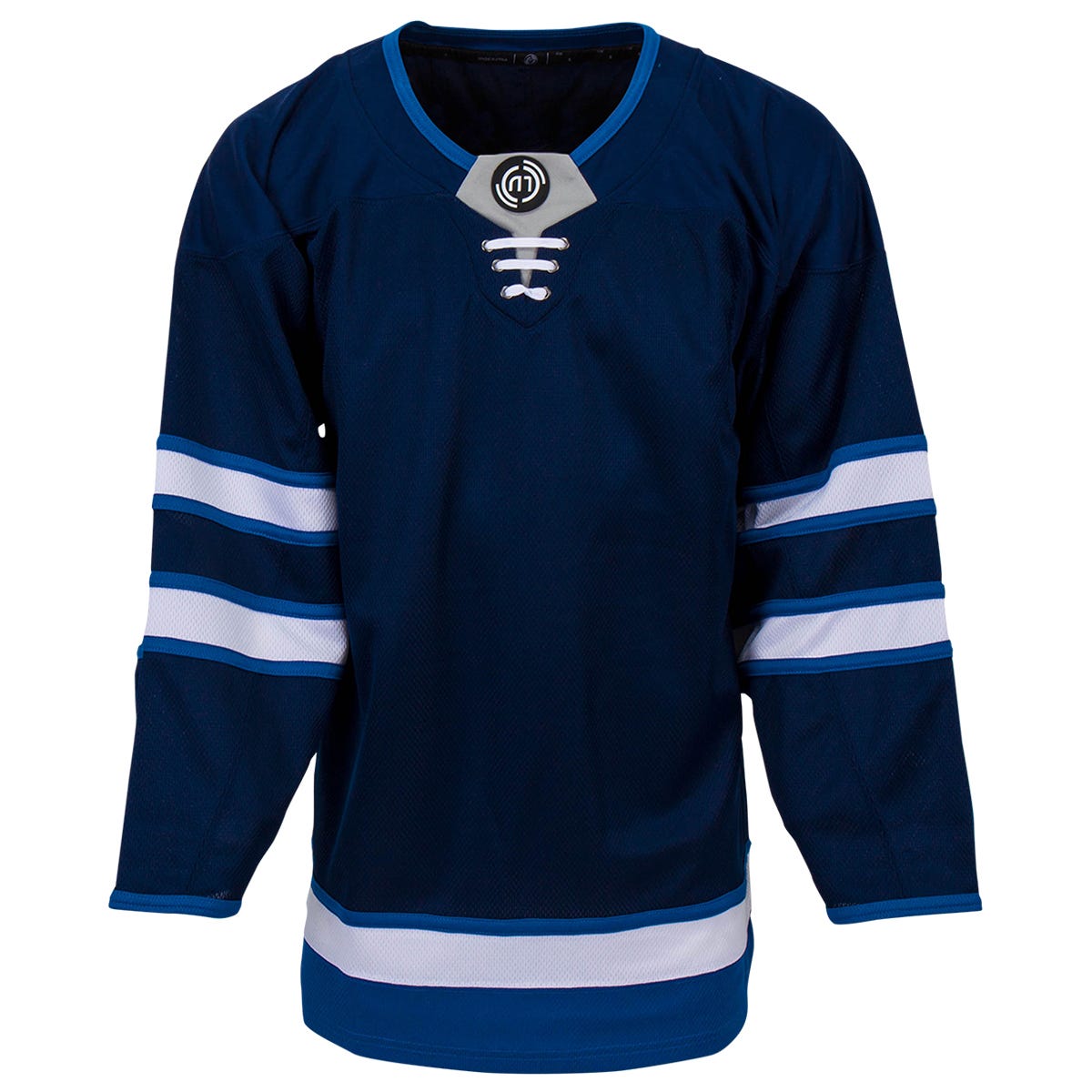 Monkeysports Winnipeg Jets Uncrested Adult Hockey Jersey in Navy Size Goal Cut (Intermediate)