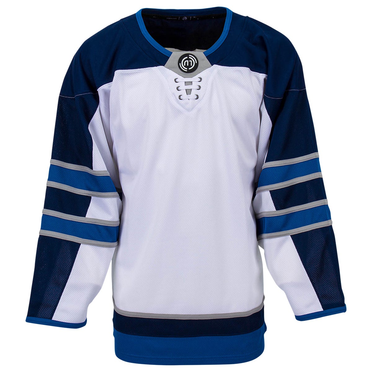 Monkeysports Winnipeg Jets Uncrested Junior Hockey Jersey in White Size Goal Cut (Junior)