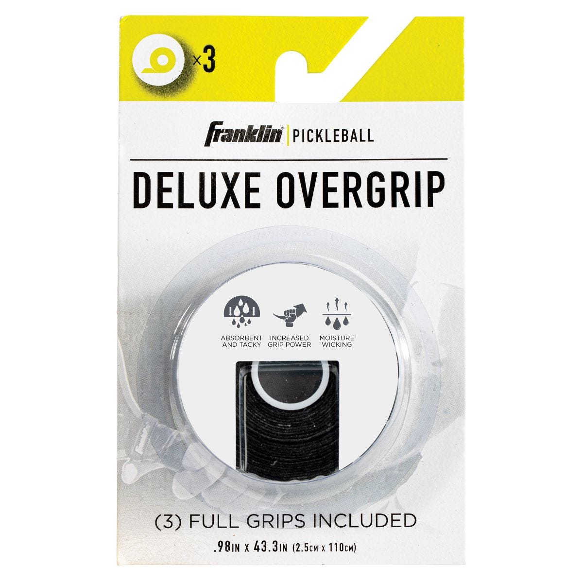 Franklin Pickleball Deluxe Overgrip in Black