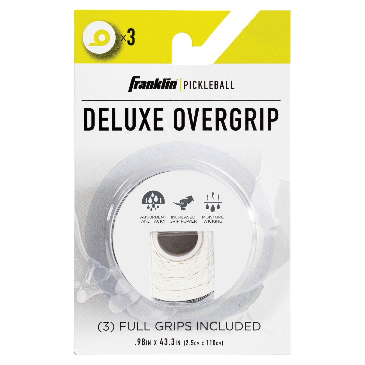 Franklin Pickleball Deluxe Overgrip in White