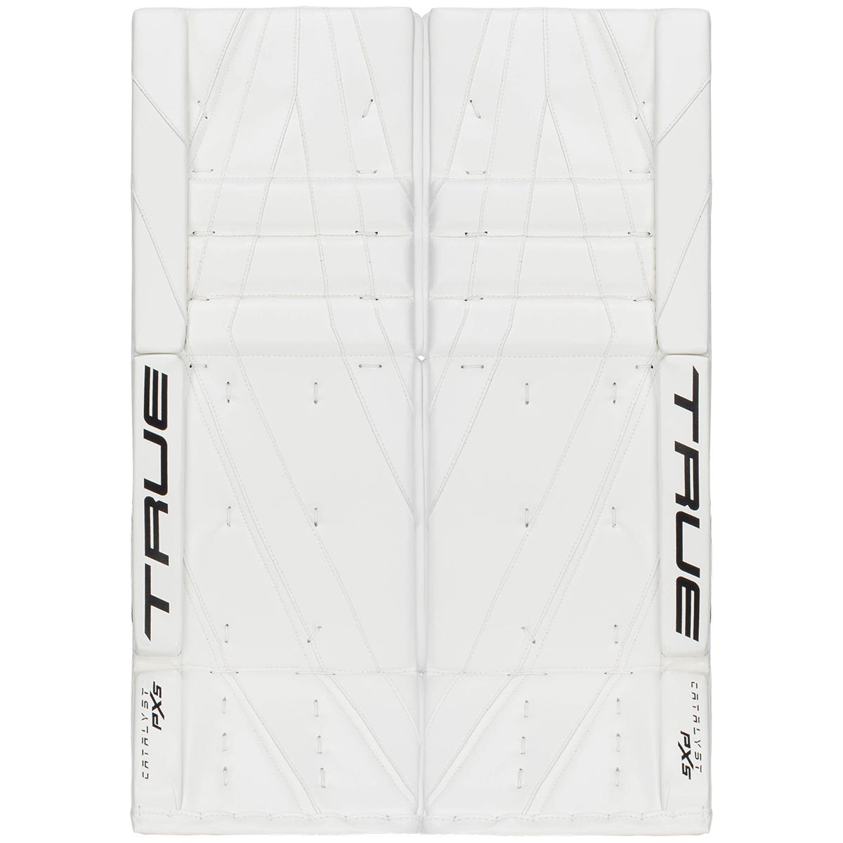 True Catalyst PX5 Senior Goalie Leg Pads in White Size 33+2in