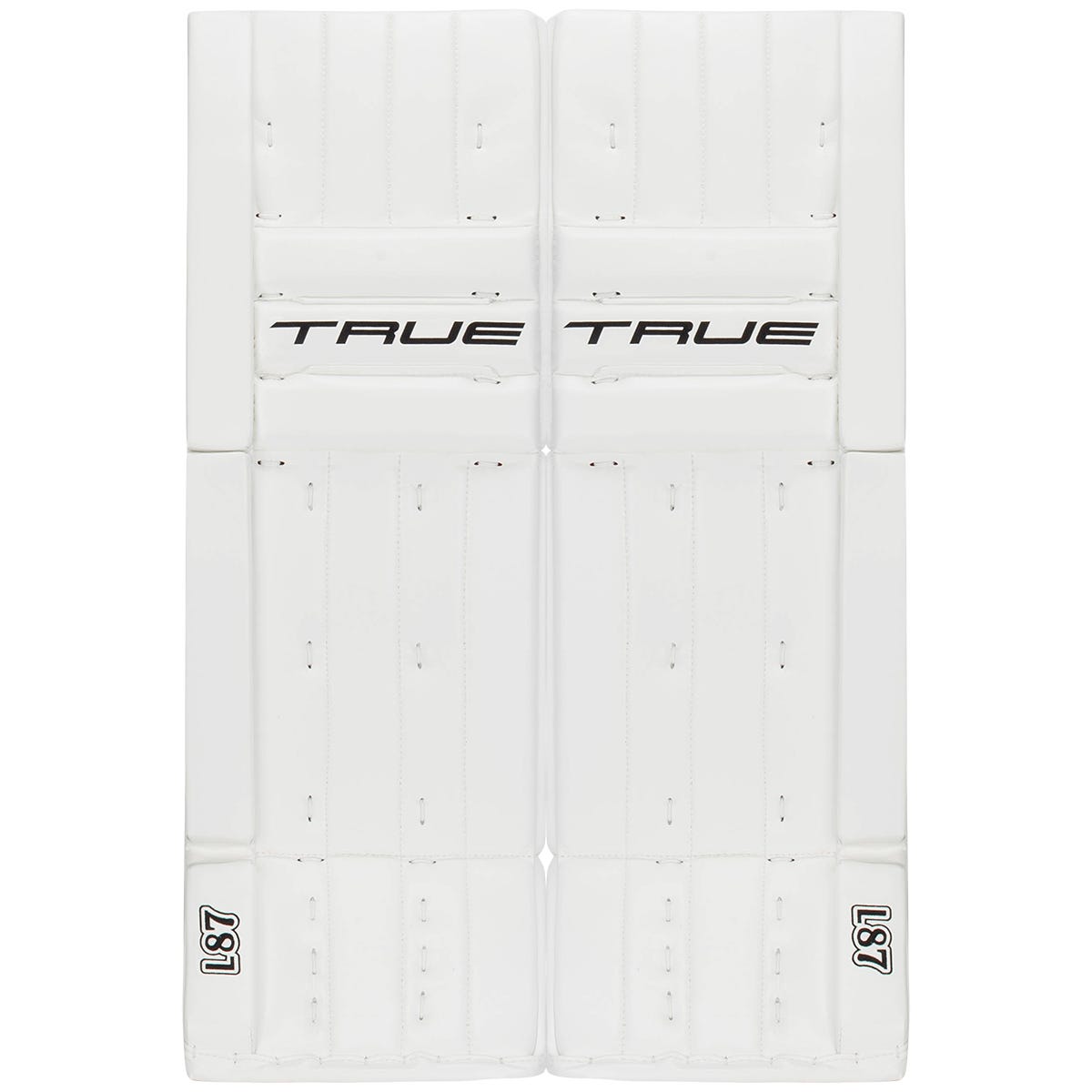 True L87 Senior Custom Goalie Leg Pads in White/White Size 34+1in