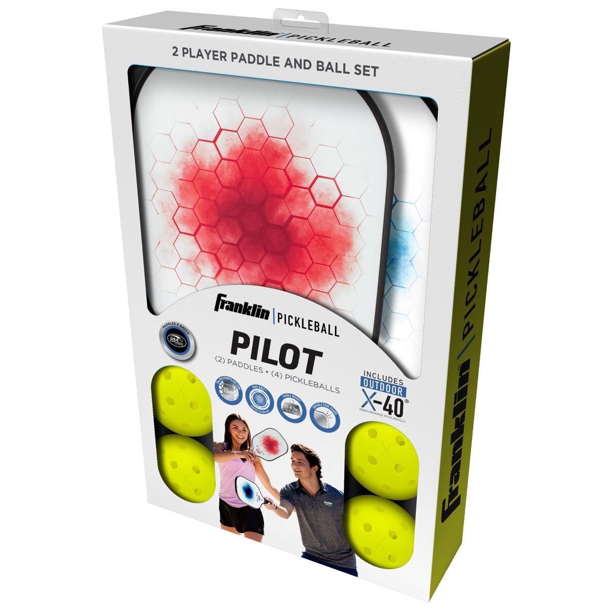 Franklin Pilot Pickleball Starter Kit in Red/Blue