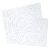 A&R Helmet Number Decals in White