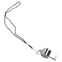 "A&R Coach Whistle w/ Lanyard in Silver"