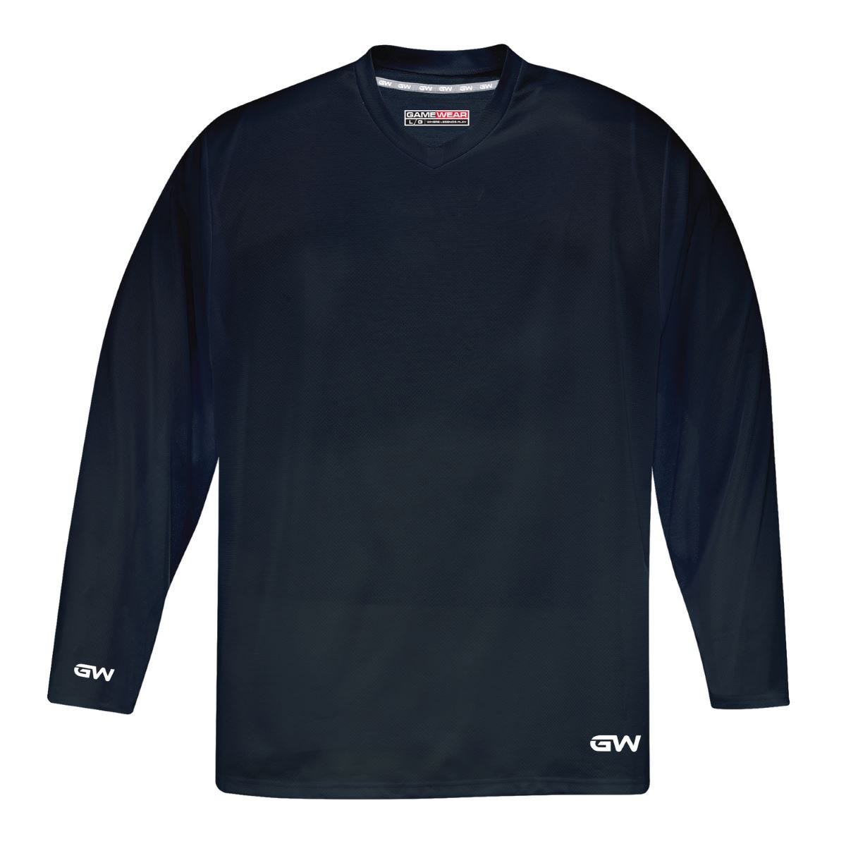 "Gamewear 5500 Prolite Junior Practice Hockey Jersey in Black Size Large/X-Large"