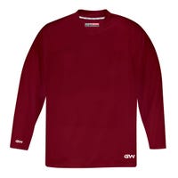 "Gamewear 5500 Prolite Junior Practice Hockey Jersey in Crimson Size Goal Cut (Junior)"