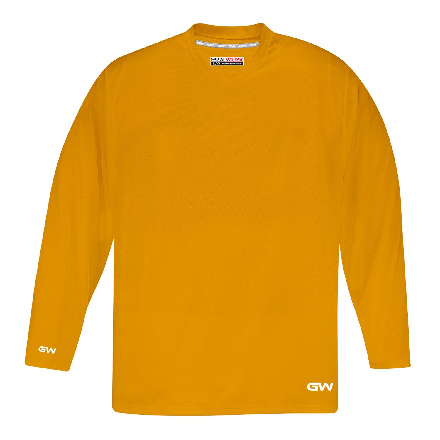 "Gamewear 5500 Prolite Adult Practice Hockey Jersey in Yellow Size Medium"
