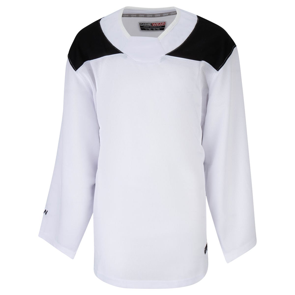 Gamewear 6500 Profit Junior Practice Hockey Jersey in White/Black Size Small/Medium