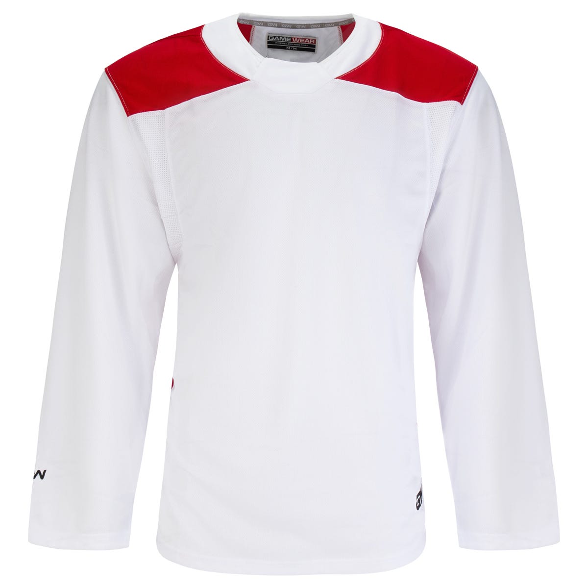 Gamewear 6500 Profit Adult Practice Hockey Jersey in White/Red Size XX-Large