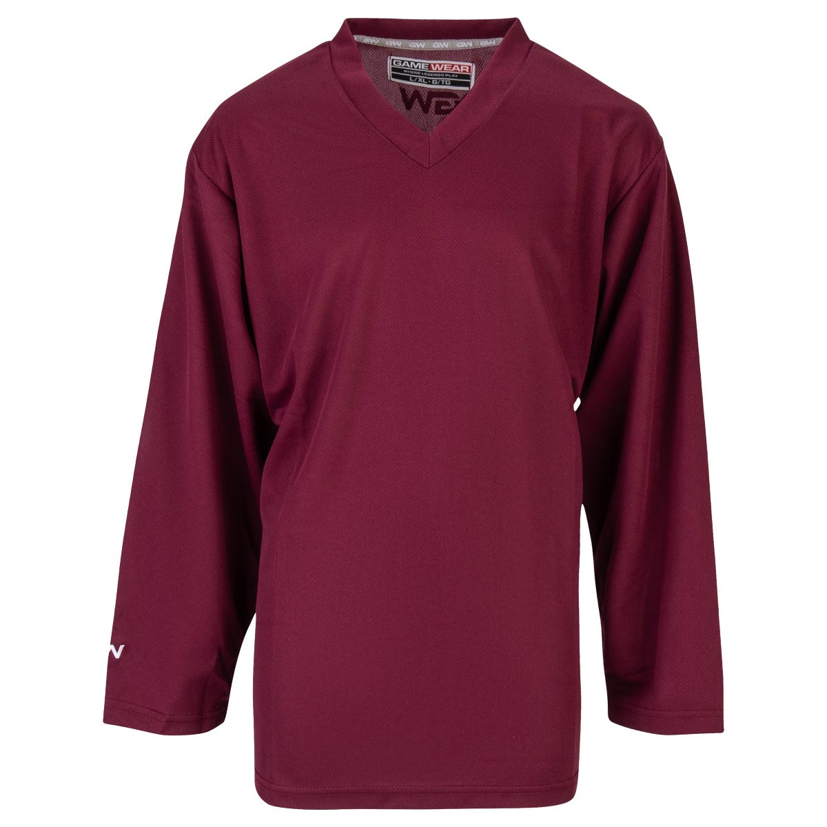 "Gamewear 5500 Prolite Junior Practice Hockey Jersey in Maroon Size X-Small"