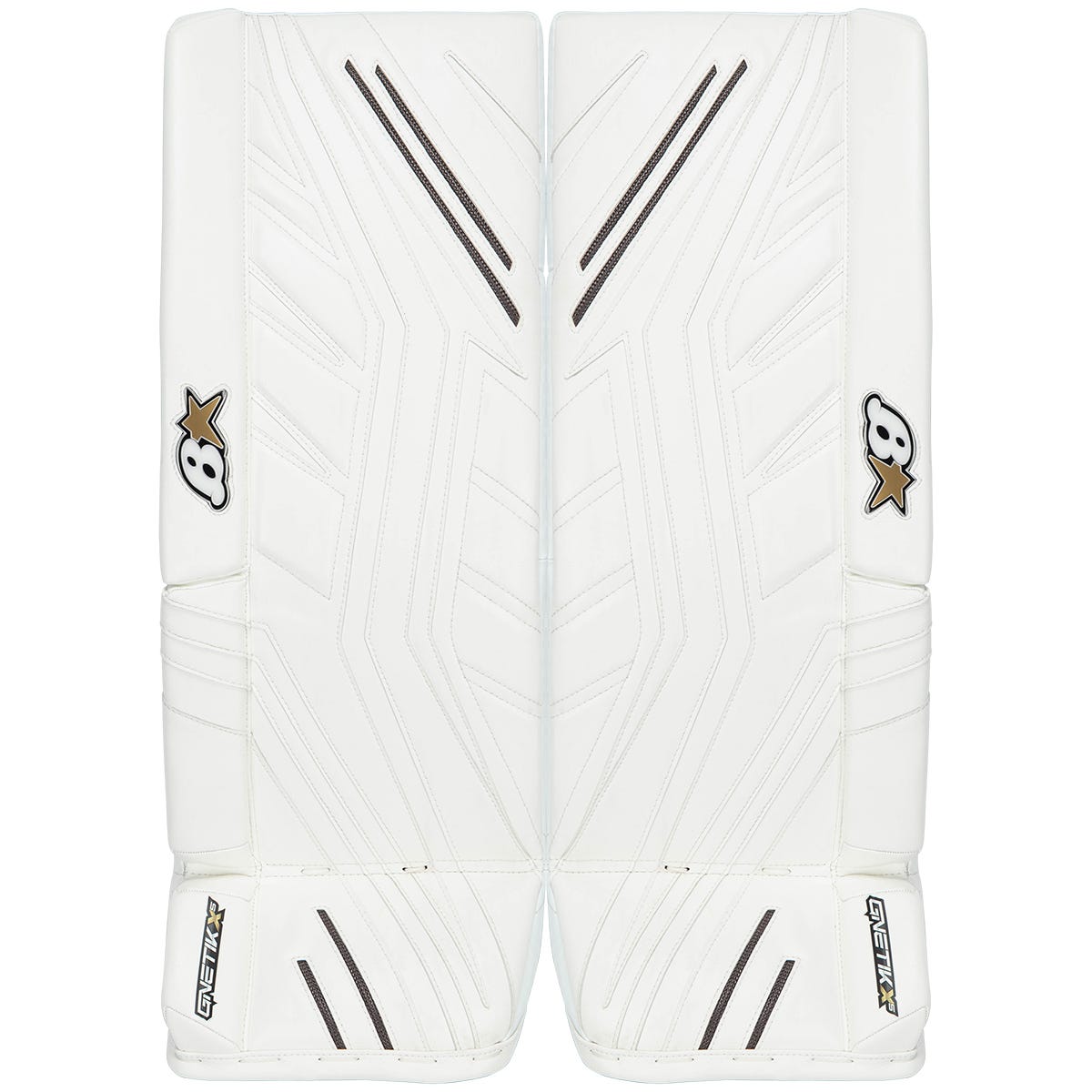 Brians Brians G-Netik X5 Junior Goalie Leg Pads in White Size 27+1in