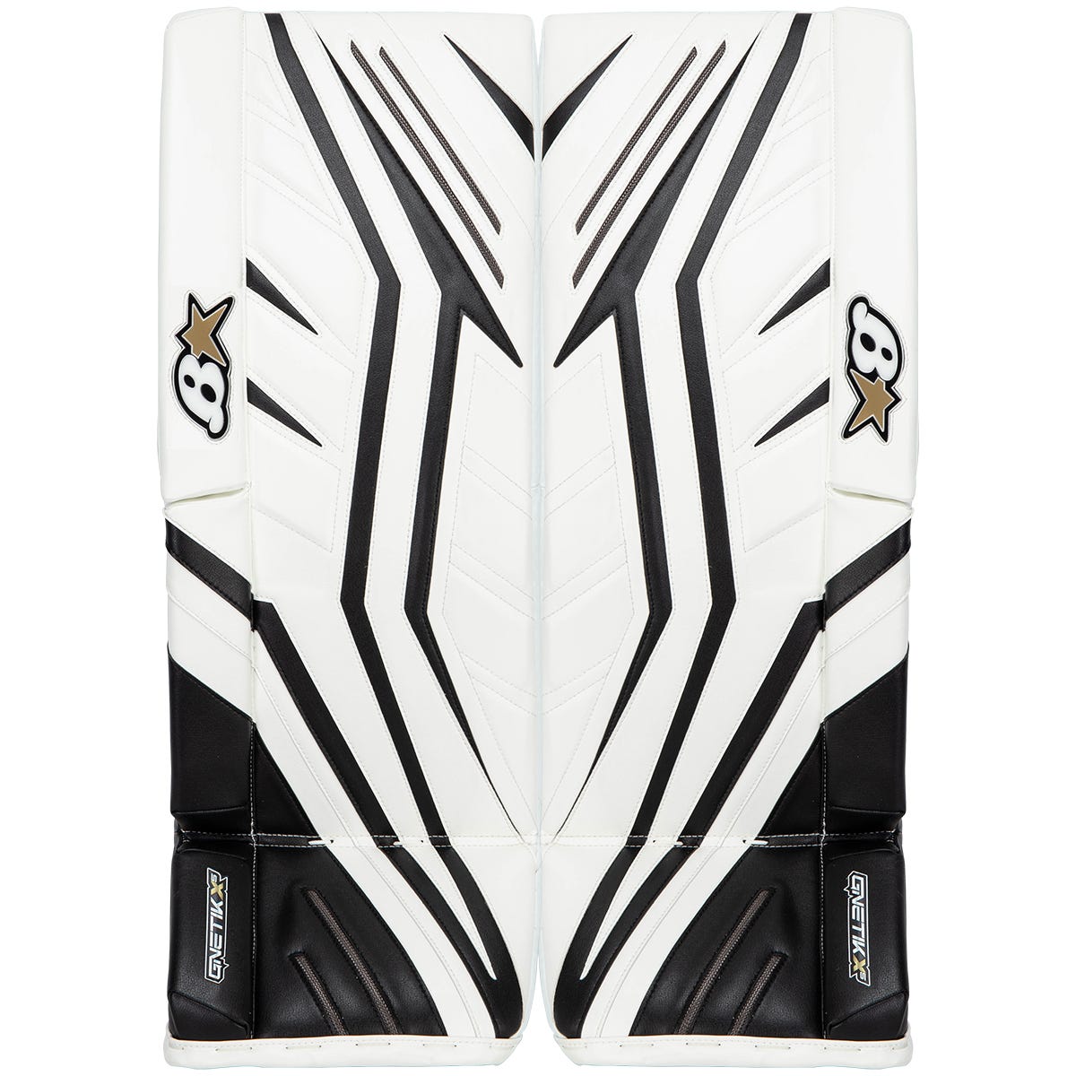 Brians Brians G-Netik X5 Senior Goalie Leg Pads in White/Black Size 33+1in