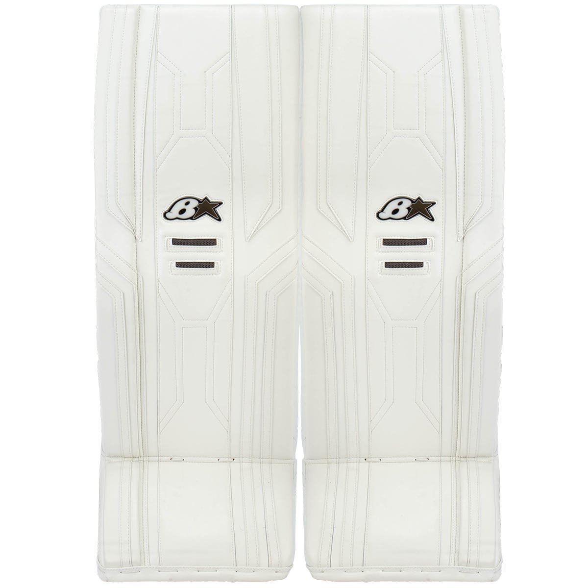 Brians Brians Optik X3 Senior Goalie Leg Pads in White/White Size 34+1in