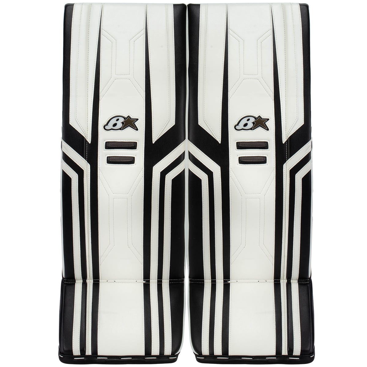 Brians Brians Optik X3 Senior Goalie Leg Pads in White/Black Size 33+1in