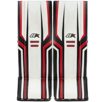 Brians Brian's Optik X3 Senior Goalie Leg Pads in White/Black/Red Size 33+1in