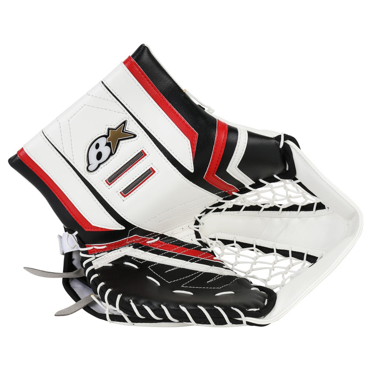 Brians Brians Optik X3 Senior Goalie Glove in White/Black/Red