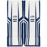 Brians Brian's Optik X3 Senior Goalie Leg Pads in White/Blue Size 34+1in
