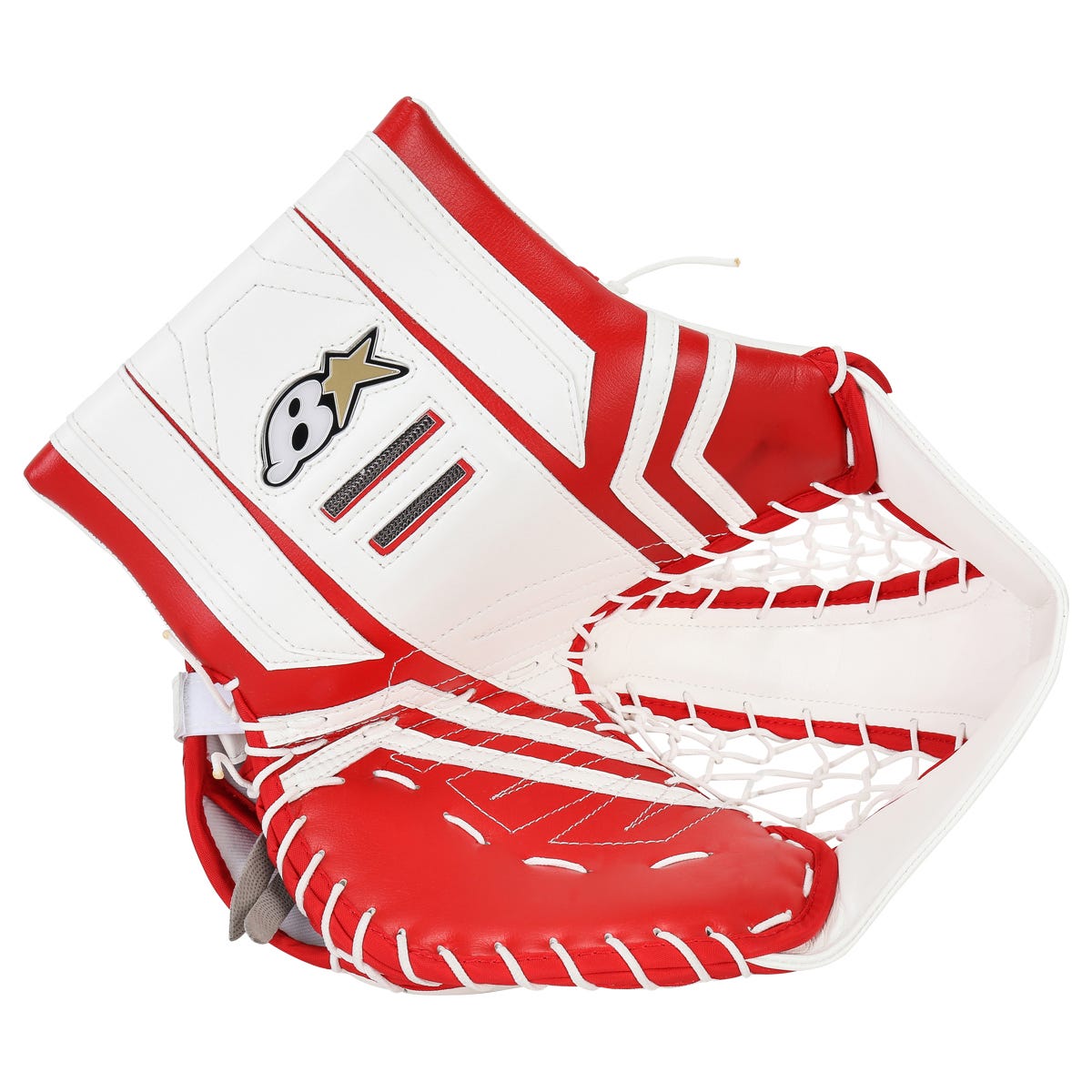 Brians Brians Optik X3 Senior Goalie Glove in White/Red