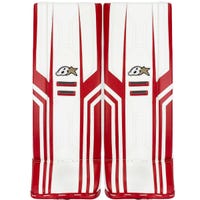 Brians Brian's Optik X3 Junior Goalie Leg Pads in White/Red Size 29+1in